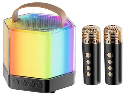 Enceinte portable avec microphone, petit haut-parleur d'extérieur sans fil, outil de divertissement puissant, idéal pour les fêtes entre amis, les activités de plein air, les réunions de famille