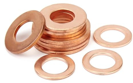 Rondella in ottone, rondelle piatte in metallo, grandi rondelle in metallo M4 M5 M6 M8 M10 M12 M13 M14 M16 M17 M18 M20 M22 M24 M26 in ottone rosso per barche, rondella di tenuta piatta in rame (M12x