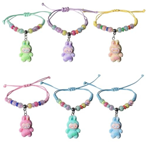 AYVRUOP 6 Pièces Bracelet Enfant Fille,Bracelets Tressés Réglables pour Enfants,Bracelet Amitié fille,labobo,Bijoux Fille,Bracelet Tissu,Cadeaux pour Filles et Enfants,Cadeaux d'anniversaire