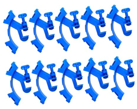 BUGUUYO 10pcs Fish Tank Hose Clamp Aquarium Water Pipe Holder Clips for Secure Tube Fixing Fits Tubes Up to Diameter Stable Support for Water Changes and Cleaning
