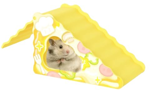 Juguetes de Escalada para Hámster Diseño Queso | para Hámster - Rampa Escaladora Antideslizante 2 en 1 Decoración de Hábitat para Ejercicio y Enriquecimiento de Jaula para Roedores y Reptiles