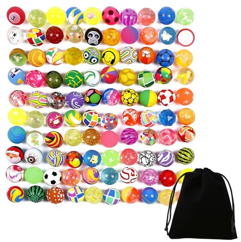 Zhixan 60Pcs Bouncy Balls, Fun Gifts, Theme Parties