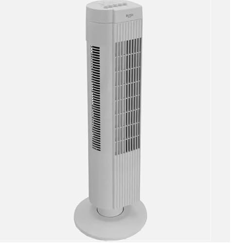 Bush 28inch Tower Fan Oscillating 3 Speed Cooling Floor Fan White 7355583