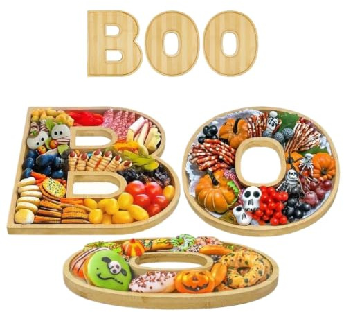 Halloween Charkuterie Serveringsfat | Party Tillbehör Serveringsfat | Boo Charkuteri Och Ostbricka | Passar till Cupcakes, Desserts, Foods, Fruits, Snacks, Candies, Kitchens, Tables, Skr