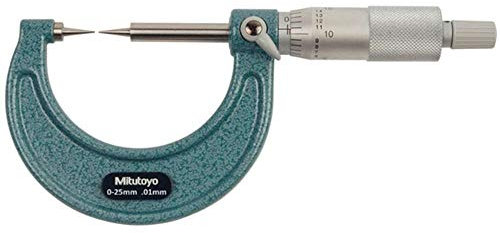 Mitutoyo 112-153 Bügelmessschrauben, 0-25 mm, 15 Grad Spitze