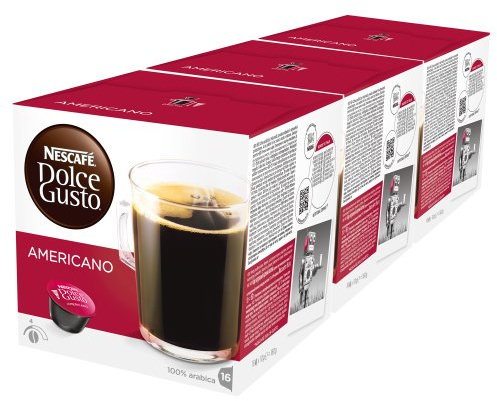 NESCAFÉ Dolce Gusto Caffè Americano, Pack of 3 (Total 48 Capsules, 48 Servings)