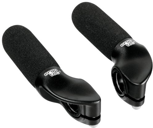 ergotec Bar-Ends Evo-Touring / Aluminium AL6061-T6, mit Soft-Griffüberzug, schwarz, M, 50015001
