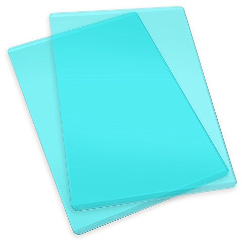 Sizzix 660522 Standard Schneidetische, 1 Paar, Edelstahl, Transparent / Mint, 22.5 x 15.5 x 0.7cm