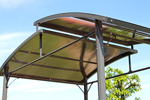 Leco Set Polycarbonat-Stegplatten für Profi-Grillpavillon, grau, 300 x 365 x 1 cm, 13888888
