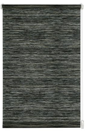 GARDINIA Rollo zum Klemmen oder Kleben, Tageslicht-Rollo, Blickdicht, Alle Montage-Teile inklusive, EASYFIX Rollo Natur, Schwarz/Weiß, 45 x 150 cm (BxH)