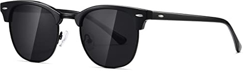 kimorn Polarisierte Sonnenbrille Unisex Retro Halb-Randlos Rahmen Klassisch Eyewear AE0550