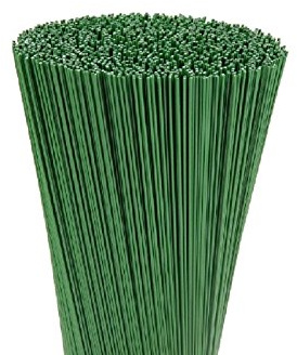 1 Kg Stützdraht Steckdraht Blumendraht Grün - in verschiedenen Stärken und Längen (Ø 0,9 mm - Länge 300 mm) - Floristik Gestecke Kränze Bastelarbeiten Garten Hobby Handwerk Dekoration