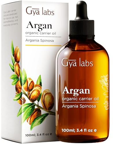 Gya Labs Organic Argan Oil for Hair - Pure Cold-Pressed Moroccan Argan Oil for Skin & Face - Moisturizing Argan Hair Oil for Lotions, Soaps & Hair Conditioners (100ml)
