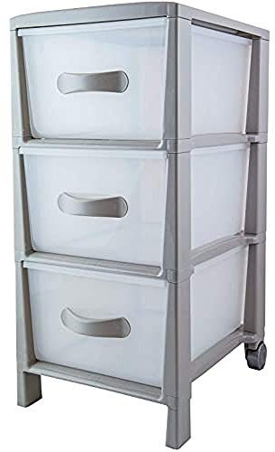 BELLI E FORTI Cassettiera, Polipropilene, Tortora, Grande