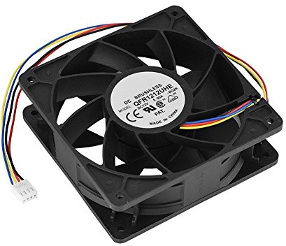 Tosuny Case Fans, Lüfter DC 12V 5.0A 7500RPM Leiser Computer Lüfter Ersatz 4 Pin Anschluss für Antminer S7 S9 Standard Gehäuselüfter