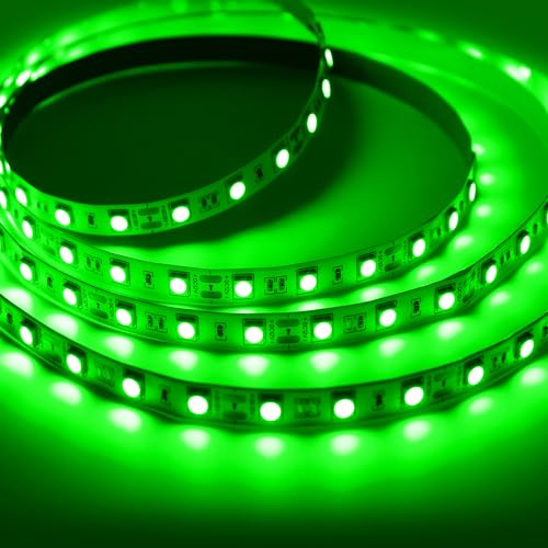 iNextStation 12V LED Strip Grün, 5M LED Streifen Dimmbar 300 LEDs SMD 5050 | Schneidbar Selbstklebend Lichtband, Schlauch Leiste für Innen Küche Treppe Schrank TV Backlight Bar Beleuchtung Ostern Deko