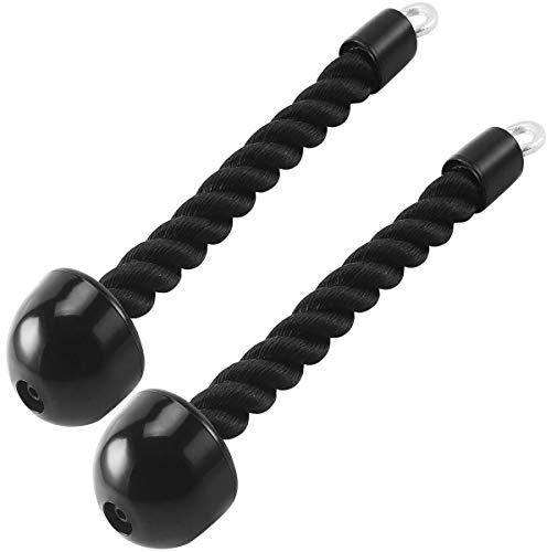 HYVAWO Pull Down Rope Single Grip Tricep Bicep Exercise Attachment for Cable Machines Gym Pulley Workout