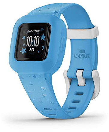 Garmin vivofit jr. 3, Fitness Tracker for Kids, Includes Interactive App Experience, Swim-Friendly, Up to 1-Year Battery Life, Blue Stars