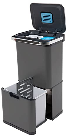 SVITA Sensor-Mülleimer 60L Aktivkohle- und Selbstreinigungs-Funktion Grau