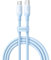 UGREEN USB C to USB C Cable Silicone 60W USB C Fast Charger Cable Compatible with iPhone 15 Series, Galaxy S24/S23 Ultra, MacBook Pro 16'', iPad Pro 2022/Air 5, Pixel 7, Huawei P60 Blue (1M)