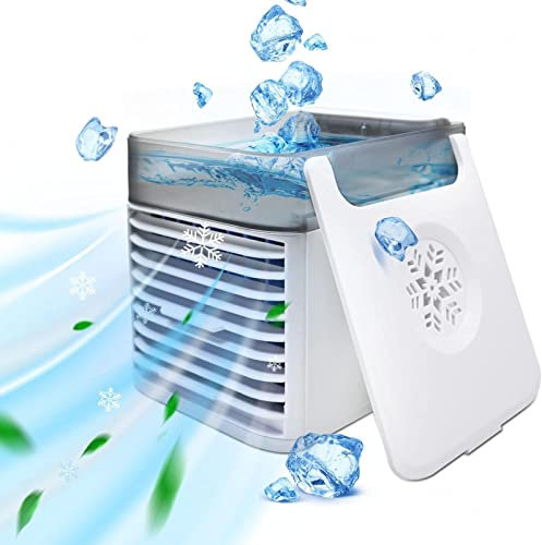 VVLXRIC Ventilador Sobremesa - 3 Niveles De Potencia Enfriador Aire Portatil, 3 Velocidades Ajustables Aire Climatizador Portatil, Oficina En Casa Trabajo Al Aire Libre