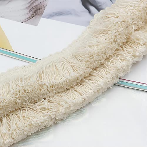 3,8 cm x 2 m Dicke Fransenborte Quastenbesatz Fransenband für Nähen (08_) | Fransenbesatz Quasten Trim Dekoborte Spitzenband Spitzenborte Gardinenband Stoffbordüre Nähborte Meterware für Kleidung