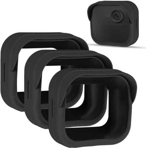 3-pack Silicone Case for All-New Blink Outdoor 4 (4th Gen), Weatherproof Camera Protective Skin Cover, Accessories for Smart Security Camera (Black)