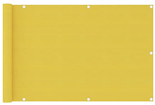 BaraSh Balkon-Sichtschutz Gelb 90x400 cm HDPE BalkongeläNder Sichtschutz Balkonsichtschutz