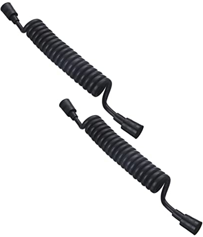 BESTonZON 2stücke Flexibler Duschschlauch Mit Sprühdüse Aus Edelstahl Und Abs Für Badezimmer Schwarz Robust Und Druckfest