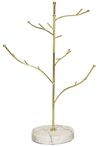 LIFKOME Schmuckständerbaum Mit Eulenmotiv Ablage Im Boden Für Ohrringe Halsketten Armbänder Formschöner Schmuckdisplay-organizer Ringhalterbaum Armbandhalterständer Schmuckdisplay-organize
