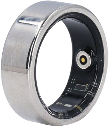 Intelligente Ringe für Männer, Fitness-Tracker für Frauen, Schrittzähler, Schlaf-Tracking, Tragbar mit Ladekabelbasis, IP68 Wasserdicht, Fitness-Ring Kompatibel mit Android und