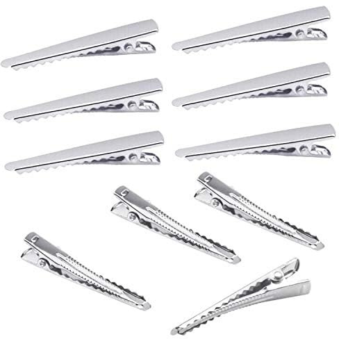 Volumoon 150 Pezzi Clip per Capelli di Metallo, Coccodrillo Clip, 45 mm Fermagli per Capelli a Coccodrillo, Fai Da Te Molletta per Capelli Antiscivolo, Capelli Accessori per Ragazze e Donne