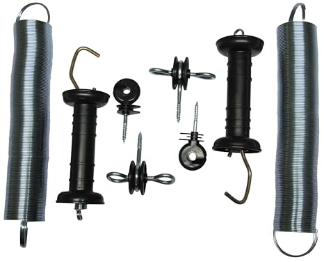Electric Fence Spring Gate Kit X2 (Heavy Duty Coil Insulator Handle Poly Fencing)
