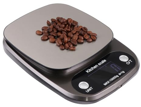 Garneck 1pieza Báscula De Cocina Digital Inoxidable Pantalla Lcd Función Tara y Recargable Para Cocinas y Joyeros