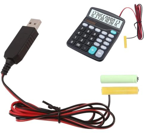 Batterie eliminato-r, Batterie Adapter, AA-Batterie-Eliminatoren 5V Auf 3V Batteriekonverter Mit 1m USB Kabel, Batterie Netzteiladapter Ersetzt AA/AAA-Batterien Für Weihnachten LED Licht Toy
