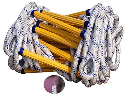 GAGULHAH Not-Feuerleiter, beständiges Sicherheitsseil, Fluchtleiter mit Haken für Kinder und Erwachsene zur Flucht aus Fenster und Balkon/8 m/26 Fuß