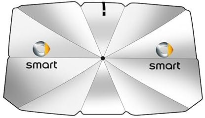 QVBGFF Autos Sonnenschutz für Frontscheibe,für Smart Fortwo 450 451 453/Forfour 453 454,UV-Schutz,Wärmeisolierung,Einfache Lagerung,Passt in Die Meisten Autos Und SUV,L