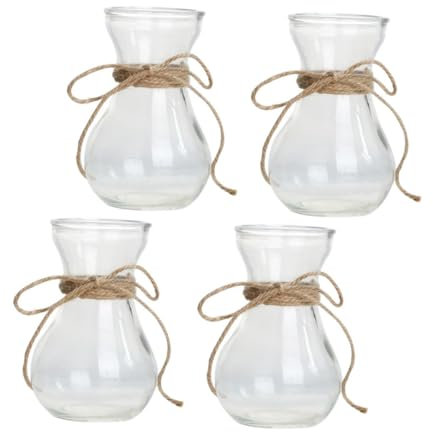 HOLIDYOYO 4stücke Transparente Glasvasen Für Blumenarrangements Einfache Stilvolle Blütenhalter Aus Hochwertigem Glas Dekorative Blumenvase Für Hydroponik Und Tischdeko Für Zuhause Und Büro