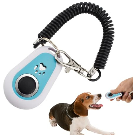 Clicker-Hundetrainer Mit Ovalem Design | Zweifarbiger Haustier-Clicker Für Das Hundetraining | Effektiver Haustiertrainer Mit Handschlaufe Für Hunde | Praktisches Welpentrainingswerkzeug Für Kleine