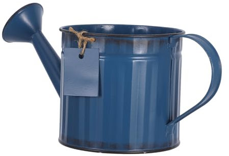BESTonZON 1pièce Arrosoir Vintage à Rayures pour Jardin Balcon Et Terrasse Pot Arrosage Décoratif pour Et Plantes Couleur Bleue Patinée pour Petits
