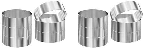 Iyalezirk - 12 anillos para pan de hamburguesa, moldes de hamburguesa, grandes moldes para anillos de 4 pulgadas, para hornear, anillos de cocina para huevos en , crumpets, panqueques