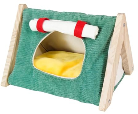 MagiDeal Lit pour Cochon d'Inde, cachette pour Hamster, Plateforme d'activité, cachette Chaude pour Cochon d'Inde, Maison pour Jouer, Dormir, Vert