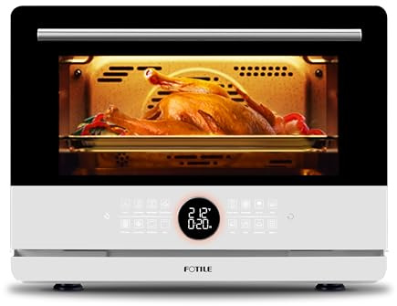 FOTILE HYZK32-E3 ChefCubii 1.1 cu. ft. 4-in-1 Steam-Combi Oven with Steam-Bake, Air Fry, Convection, Dehydrator Functions, and 50 Preset Menus,White