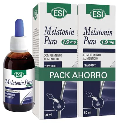 Melatonina Gotas 1,9 mg ESI – Descanso Nocturno Natural – Fórmula Líquida | La melatonina contribuye a reducir el tiempo necesario para conciliar el sueño. Cuentagotas, sin gluten.