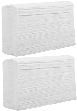 Gewerbliche aus Stück-pack 2 Papierhandtücher Papier für Hotels | Weiße Ausführung, Hohe Saugfähigkeit, Weich und Reißfest, für Kommerzielle Bereiche und Hoteltoiletten