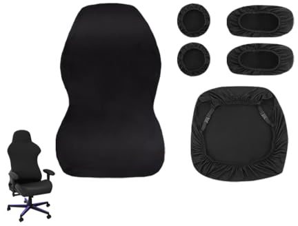 Abiyou Rivestimento per Sedia da Gioco, 6 Pezzi Coprisedia da Gaming Elasticizzata, Copertura per Sedia da Gaming, Copri Sedia Gaming, Copertura per Sedia da Gaming, per Sedia Gaming, Sedie da Ufficio
