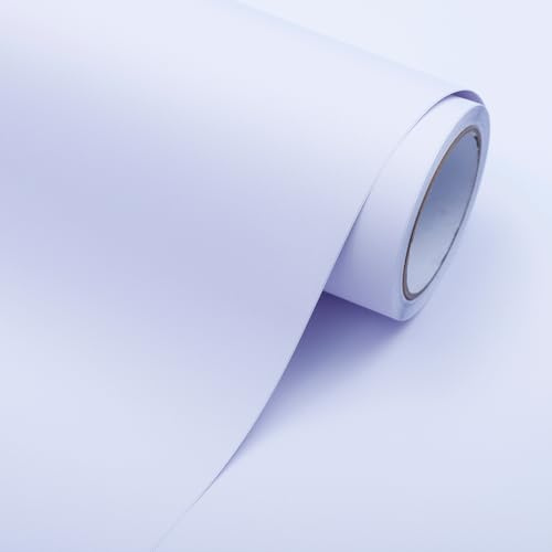 Pahylik Weiße Selbstklebende Tapete & Möbelfolie, Einfarbig Matt, Abriebfest & Wasserdicht, Universal für Arbeitsflächen, Möbel & Wände, 60cm×300cm