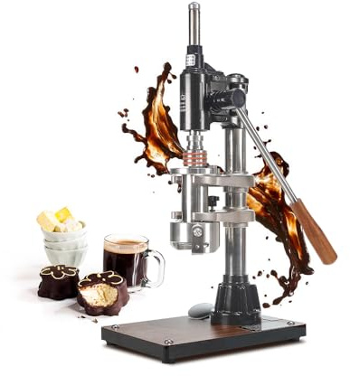 Macchina per caffè espresso manuale, macchina per espresso a pressione manuale da 16 bar, con manometro e portafiltro da 58 mm, macchina per espresso portatile a leva per casa, bar e uso esterno