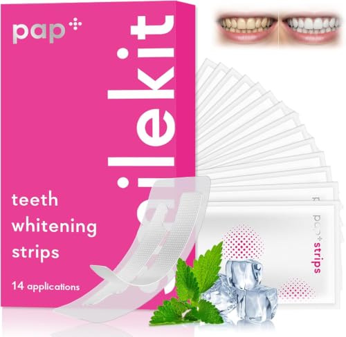 28 Pièces Bandes Blanchiment Dentaire, Whitening Strips | Bandes Blanchiment Dentaire, Élimine les Taches de Café/Thé/Vin, Blanchiment Rapide & Efficace, Pour Un Usage Domestique