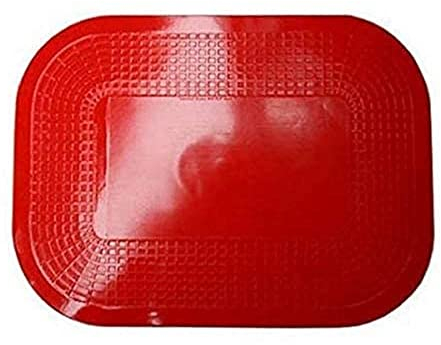 DYCEM Non Slip Rectangular Pad 25 x 18 cm, Red, Precut Adhering Pad, Grip Assistance, Non-Toxic, Prevents Objects From Sliding or Rolling, Ideal for Cups, Plates and Eating Utensils